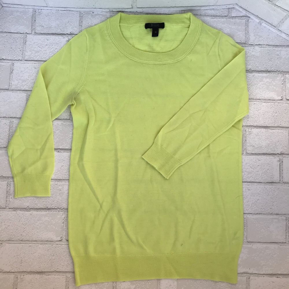 Citron yellow J.Crew Marino Sweater